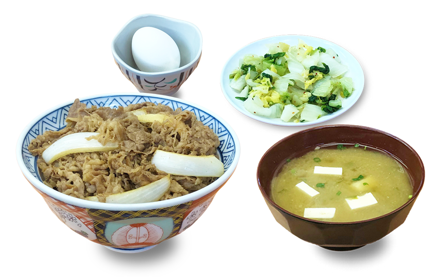 三河家牛丼メニューへ